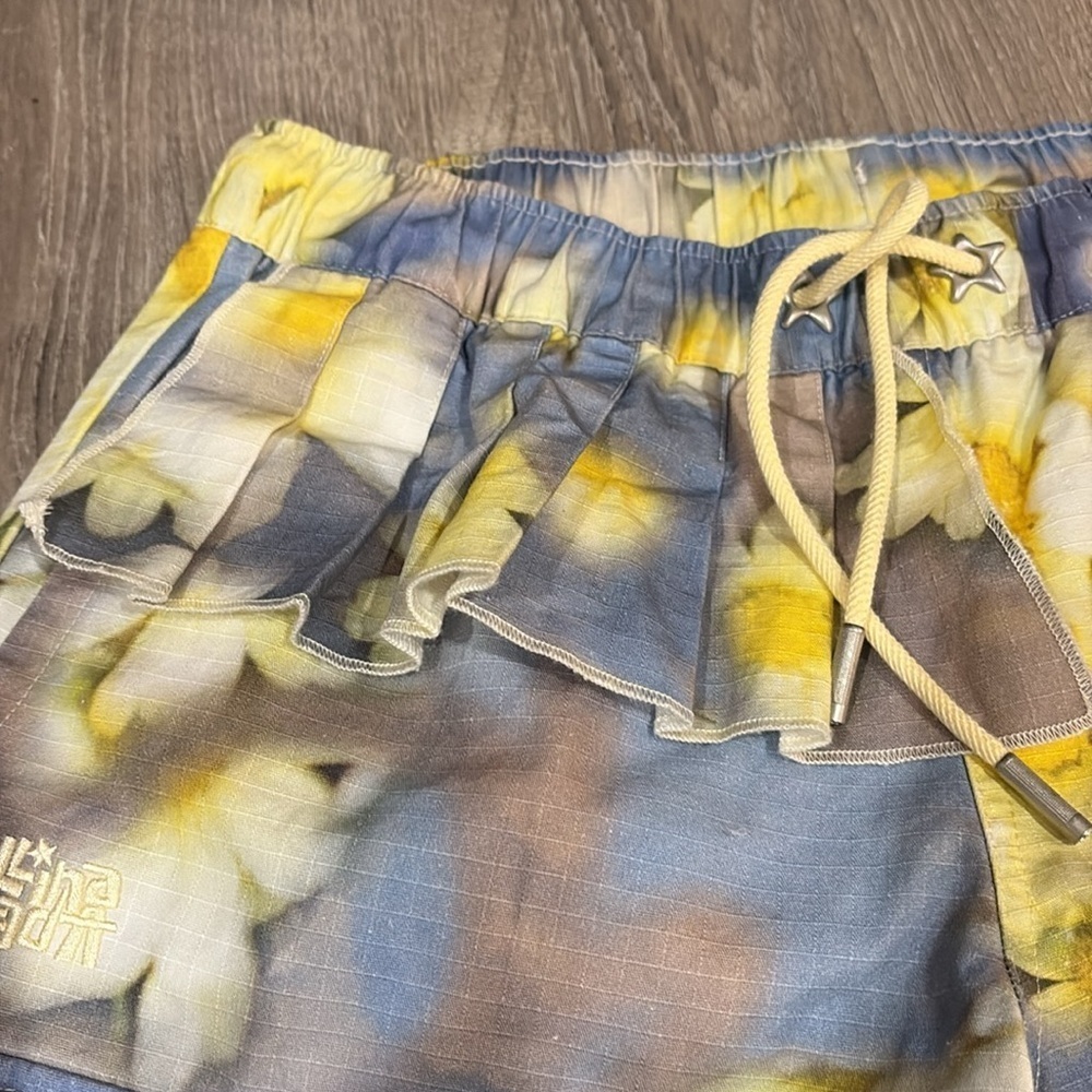 NWT PUMA x Collina Strada Floral Cotton Ripstop Cargo Shorts - Picture 5 of 13